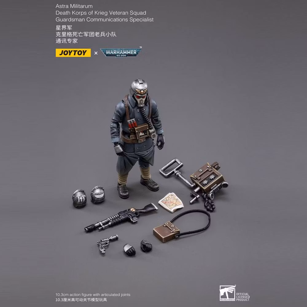 Warhammer 40k Action Figure 1/18 Death Korps of Krieg Veteran Squad Guardsman Communications Specialist 10 cm (Totalpris 429,-)