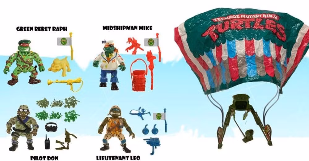 Teenage Mutant Ninja Turtles Classic Action Figures 4-Pack Sewer Heroes with Parachute (Totalpris 798,-)