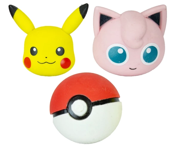 Pokemon 3D viskelær 3-pack