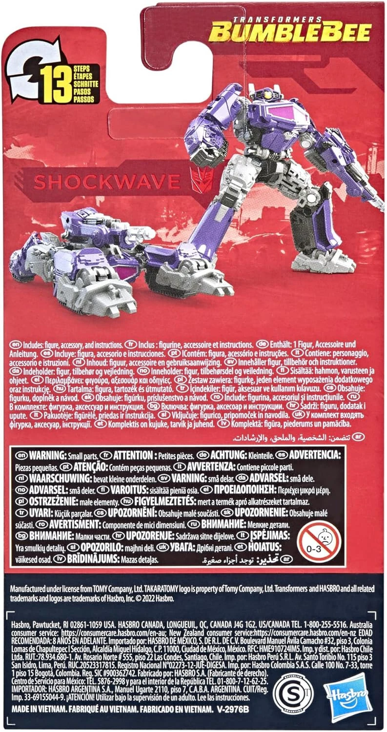 Transformers Studio Series Core Class Bumblebee: The Movie Shockwave 8cm