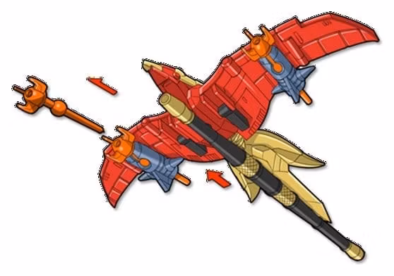 Mighty Morphin Power Rangers Thunderzord Action Figure Firebird (Totalpris 279,-)