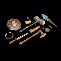 Mythic Legions: Rising Sons Action Figure Accessorys Dwarf Weapons (totalpris 449,-)