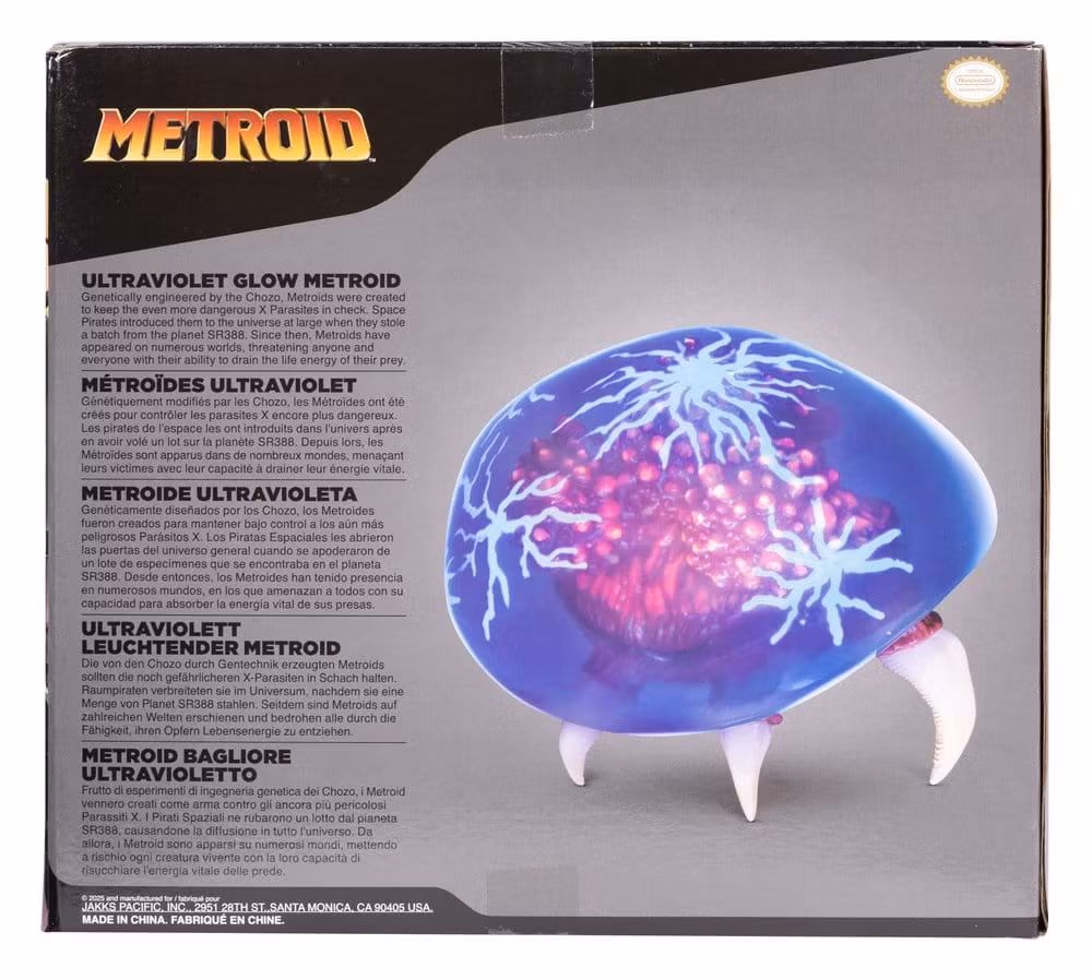 World of Nintendo Metroid Prime Actionfigure Metroid Ultraviolet Glow 15 cm