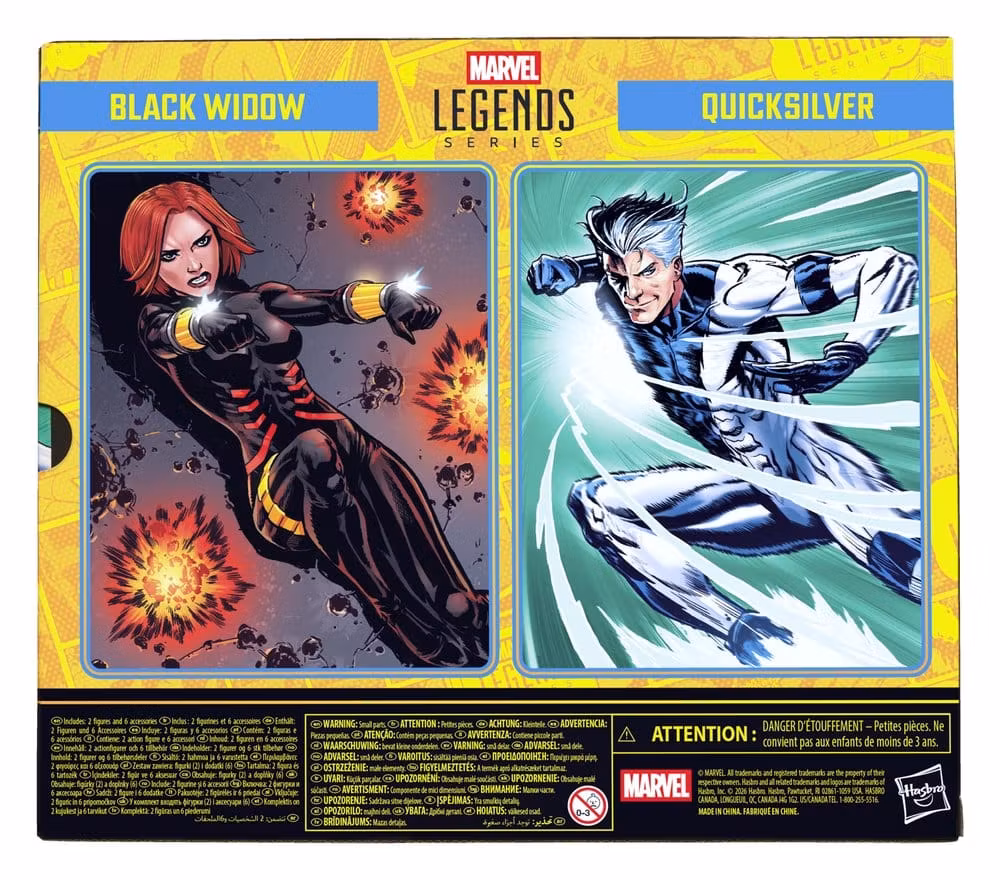 Avengers Marvel Legends Action Figure 2-Pack Black Widow & Quicksilver 15 cm (Totalpris 749,-)