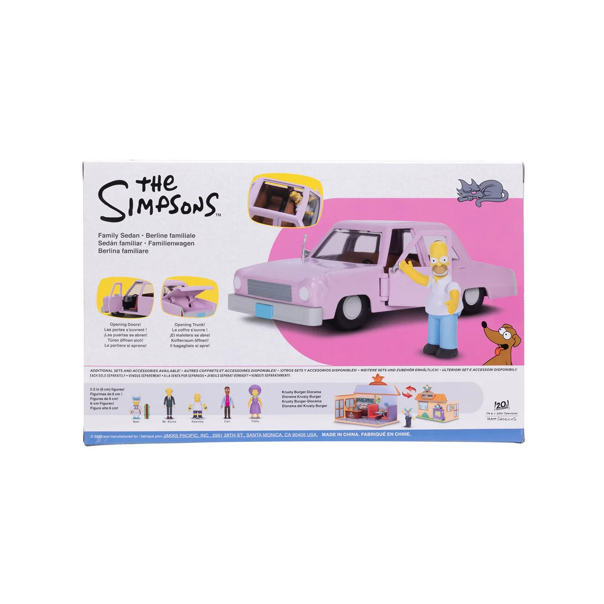 The Simpsons 6 cm Familie sedan m/angry Homer