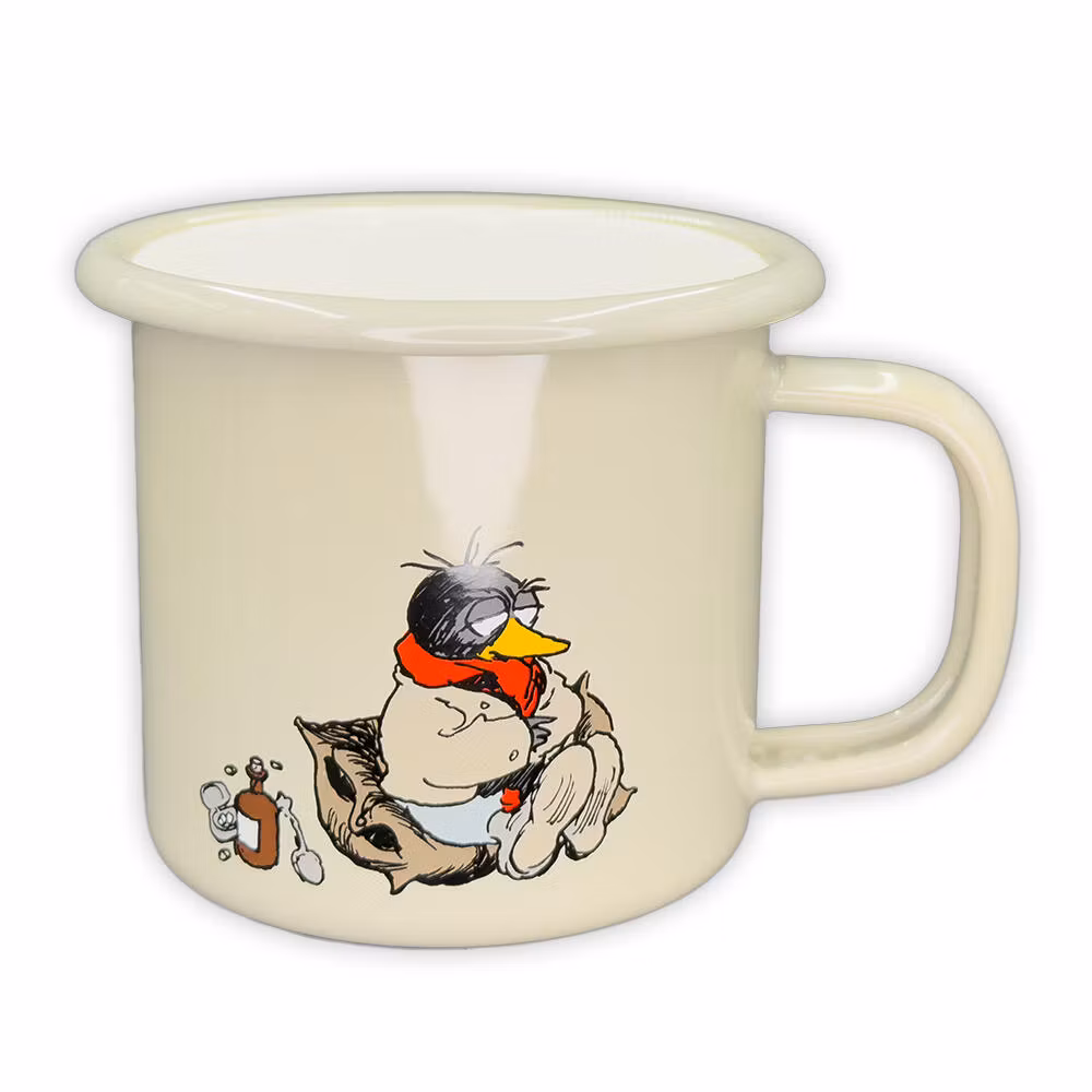 Flåklypa Emaljekopp 2,5 dl - Solan syk