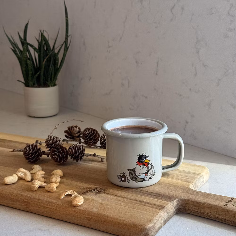 Flåklypa Emaljekopp 2,5 dl - Solan syk