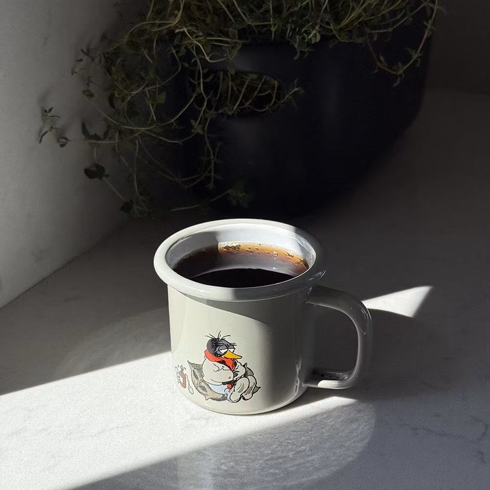 Flåklypa Emaljekopp 2,5 dl - Solan syk