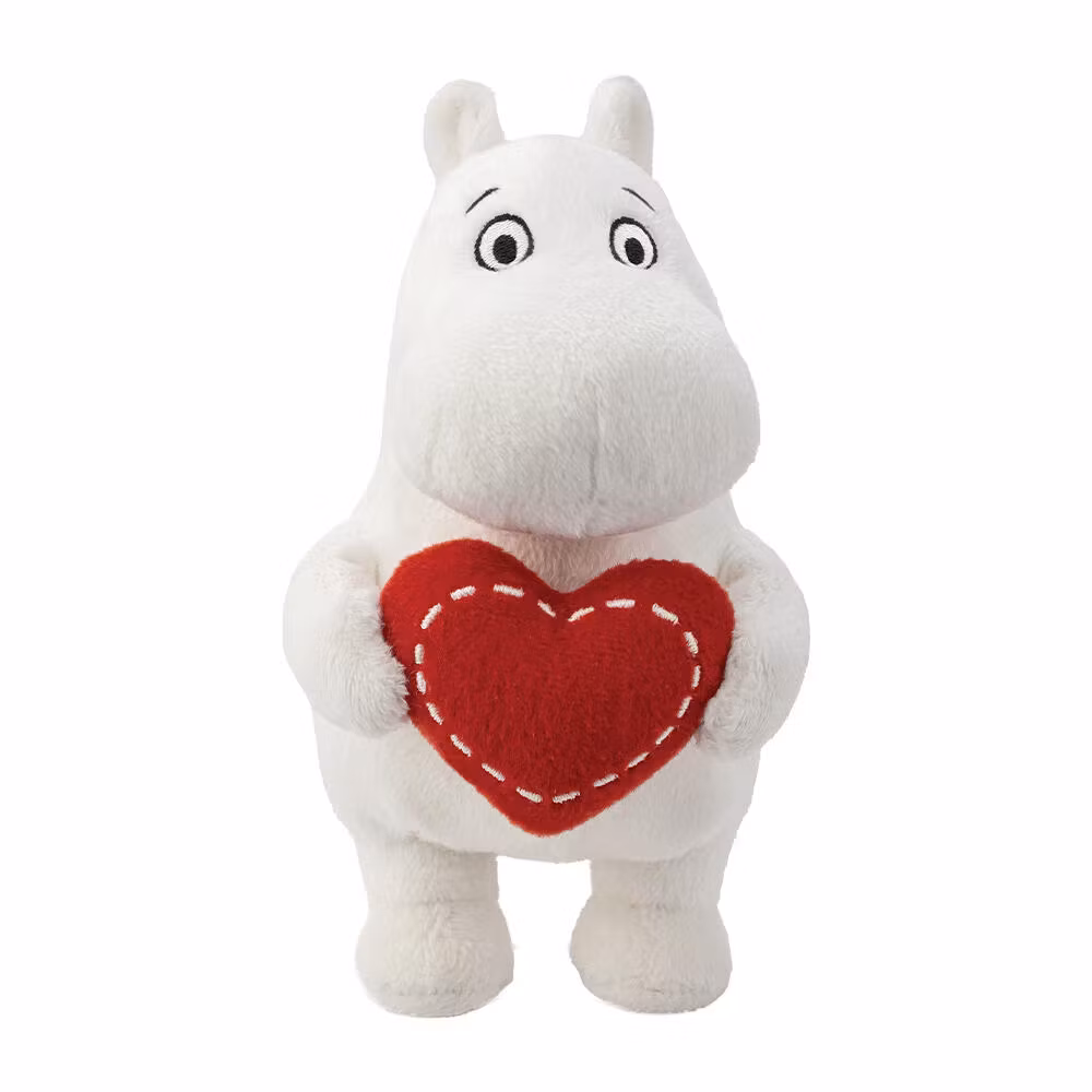 Mummitrollet Bamse : Mummitrollet med hjerte 17cm