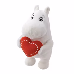 Mummitrollet Bamse : Mummitrollet med hjerte 17cm