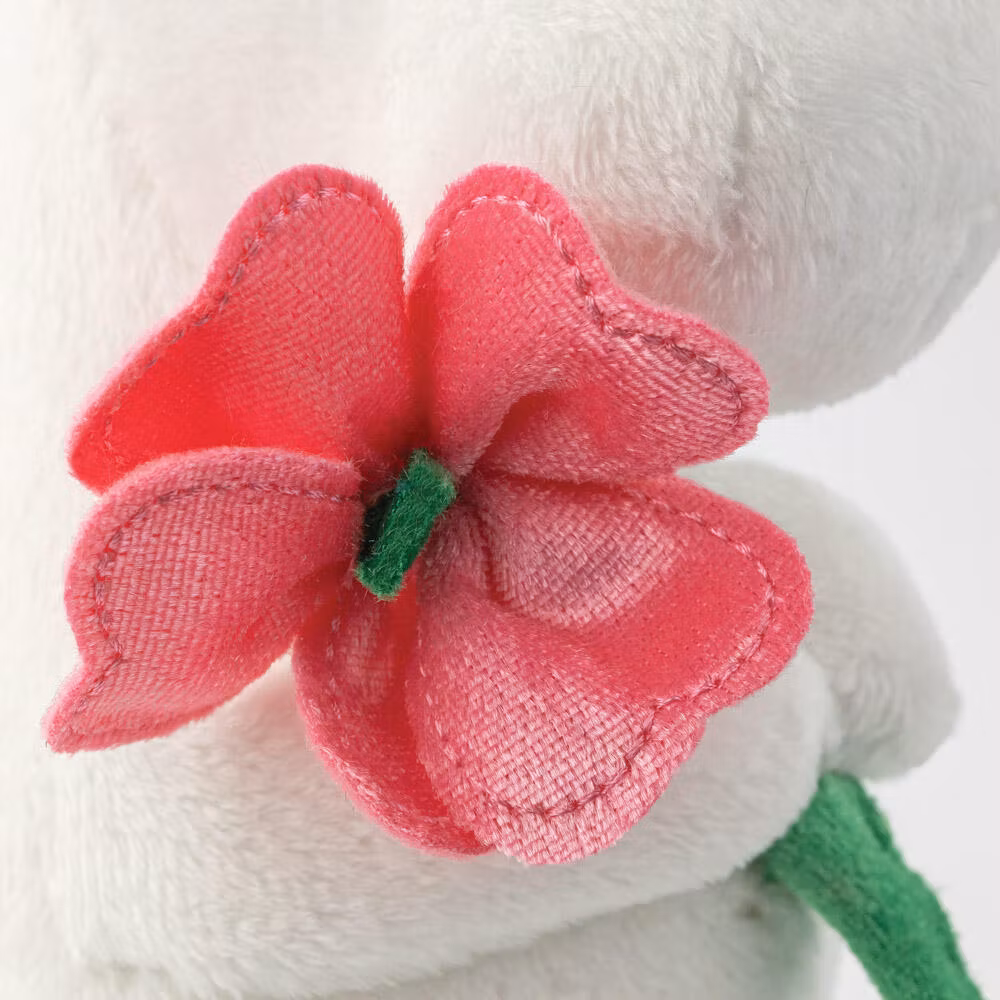 Mummitrollet Bamse : Mummitrollet med Rosa blomst 17cm