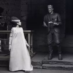 Universal Monsters 2-Pack Action Figure Bride of Frankenstein 90th Anniversary The Monster & His Mate (B&W) 18 cm (Totalpris 1059,-)