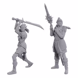 D&D Nolzur's Marvelous Miniatures Unpainted Miniature Lae'zel & Shadowheart