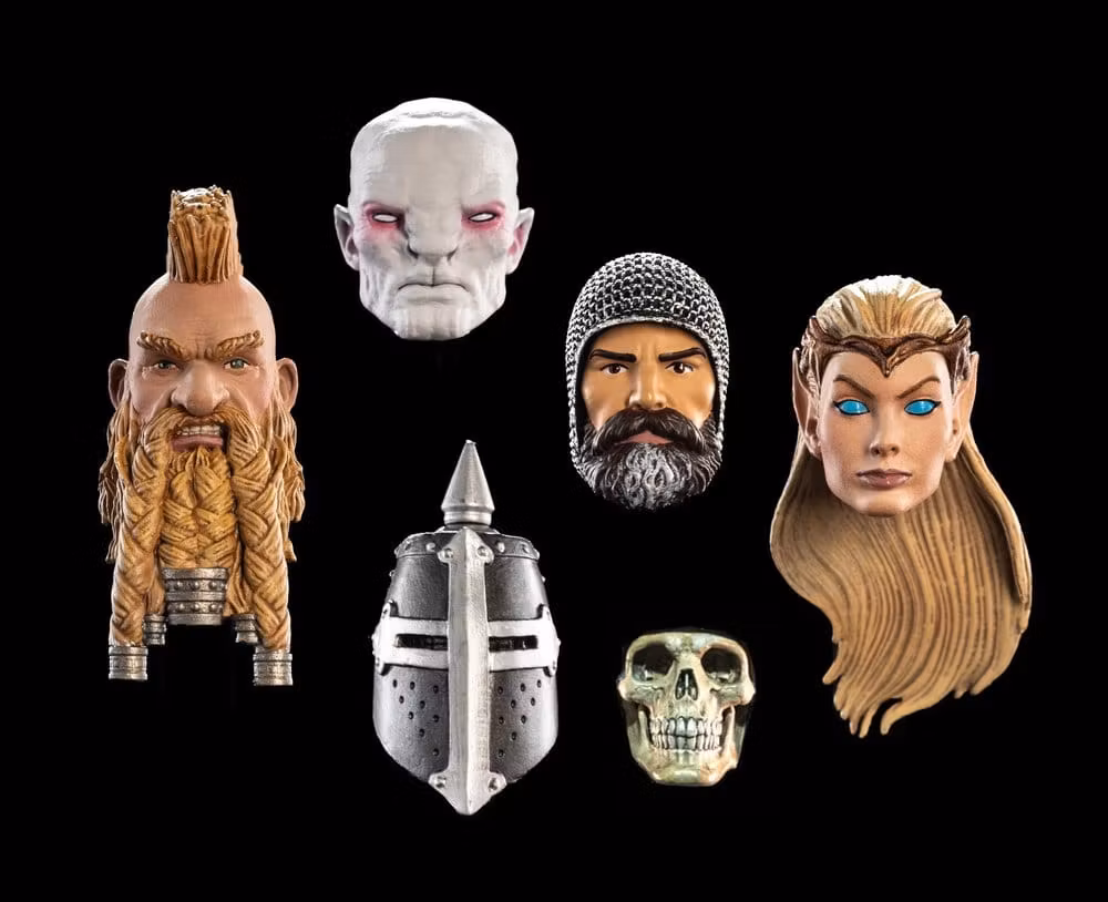 Mythic Legions Action Figure Accessory 5-Pack Heads (totalpris 349,-)