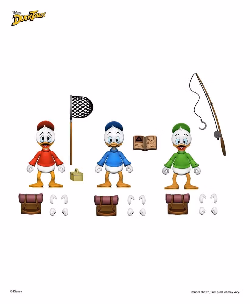 DuckTales Ultimate Action Figures 3-Pack Huey, Dewey, and Louie 18 cm (Totalpris 549,-)