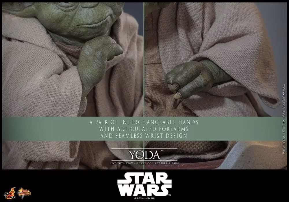 Star Wars: Revenge of the Sith Movie Masterpiece Action Figure 1/6 Yoda 14 cm (Totalpris 3.795,-)