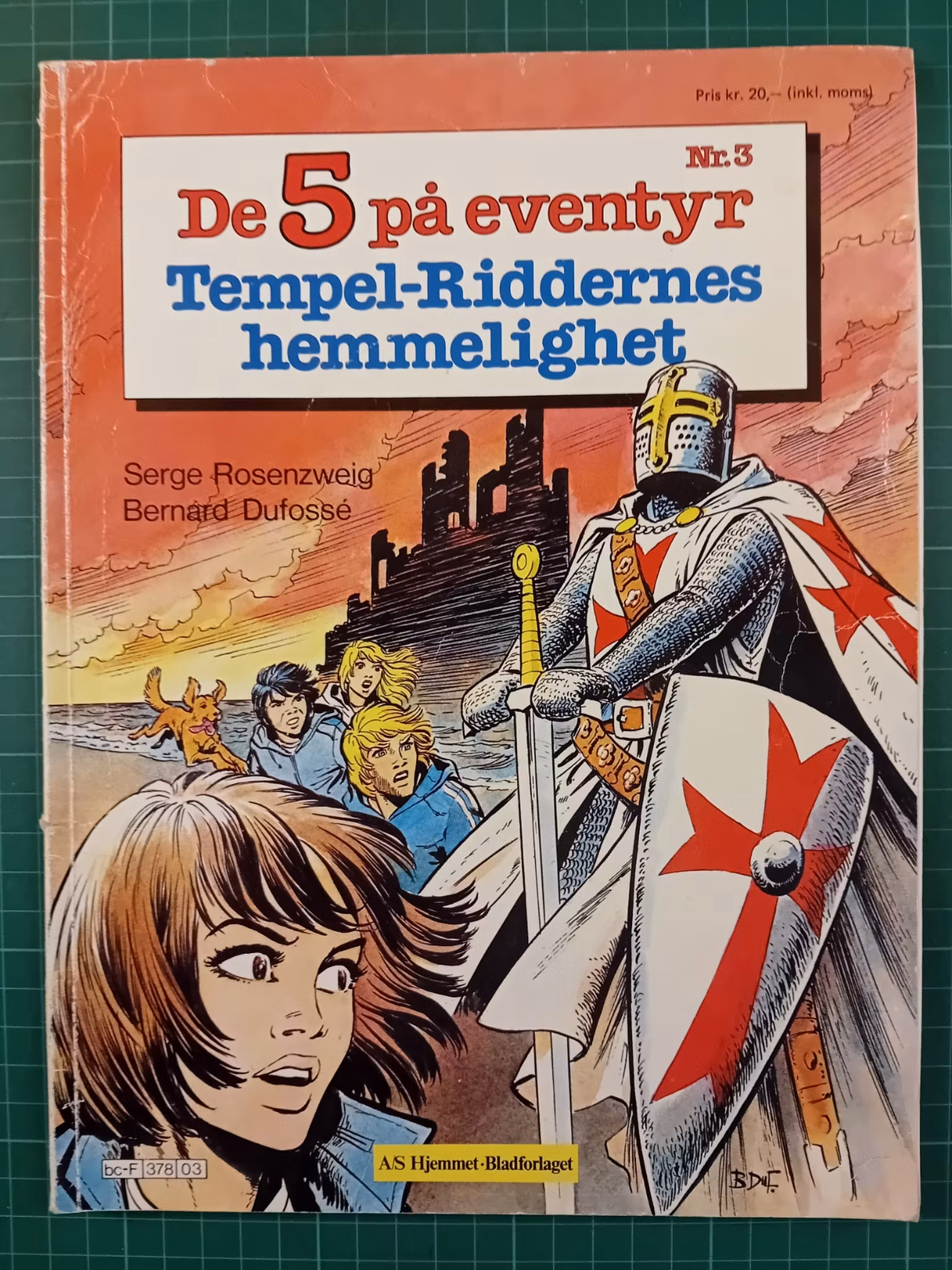 De 5 på eventyr 03 Tempel-riddernes hemmelighet (Slitt)