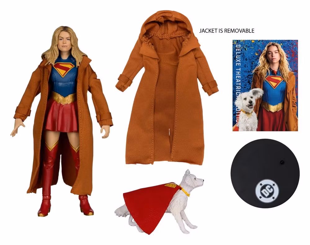 Supergirl (2026) DC Theatrical Deluxe Edition Action Figure Supergirl & Krypto (Gold Label) 17 cm (Totalpris 449,-)