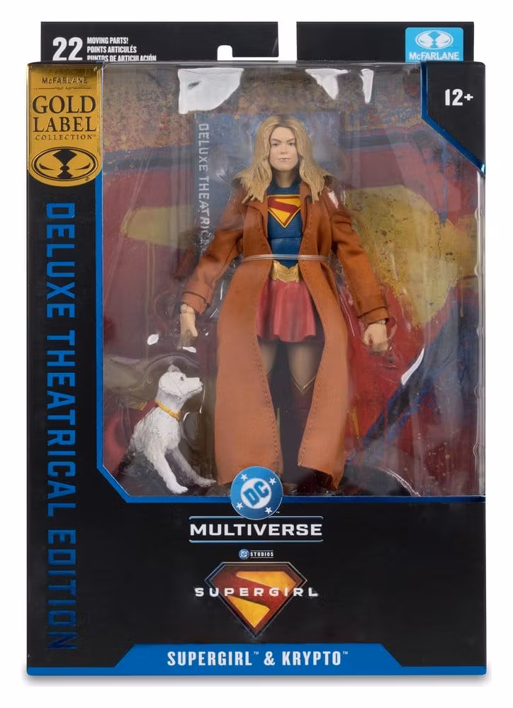 Supergirl (2026) DC Theatrical Deluxe Edition Action Figure Supergirl & Krypto (Gold Label) 17 cm (Totalpris 449,-)