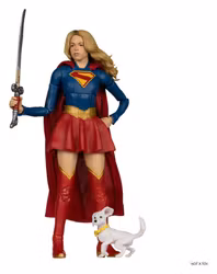 Supergirl (2026) DC Theatrical Deluxe Edition Action Figure Supergirl & Baby Krypto 17 cm (Totalpris 449,-)