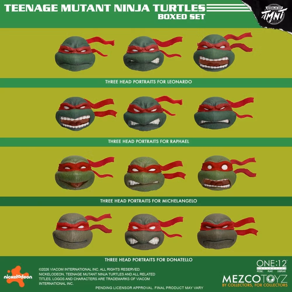 Teenage Mutant Ninja Turtles One:12 Collective Action Figures 1/12 Boxed Set 17 cm (Totalpris 4.795,-)