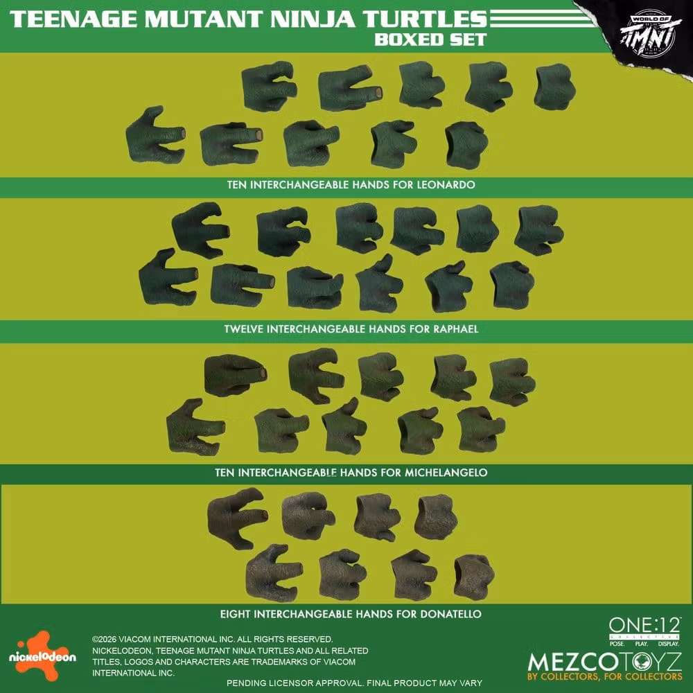 Teenage Mutant Ninja Turtles One:12 Collective Action Figures 1/12 Boxed Set 17 cm (Totalpris 4.795,-)