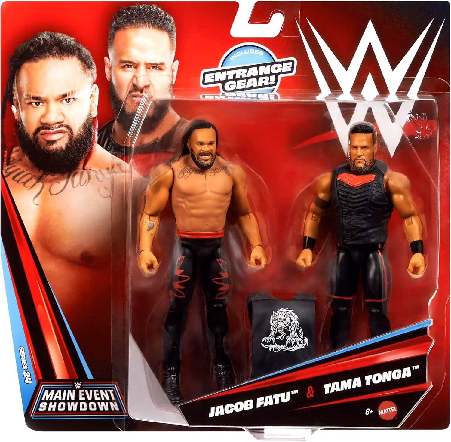 WWE Main Event Showdown Action Figures Jacob Fatu vs Tama Tonga 2-Pack 15 cm