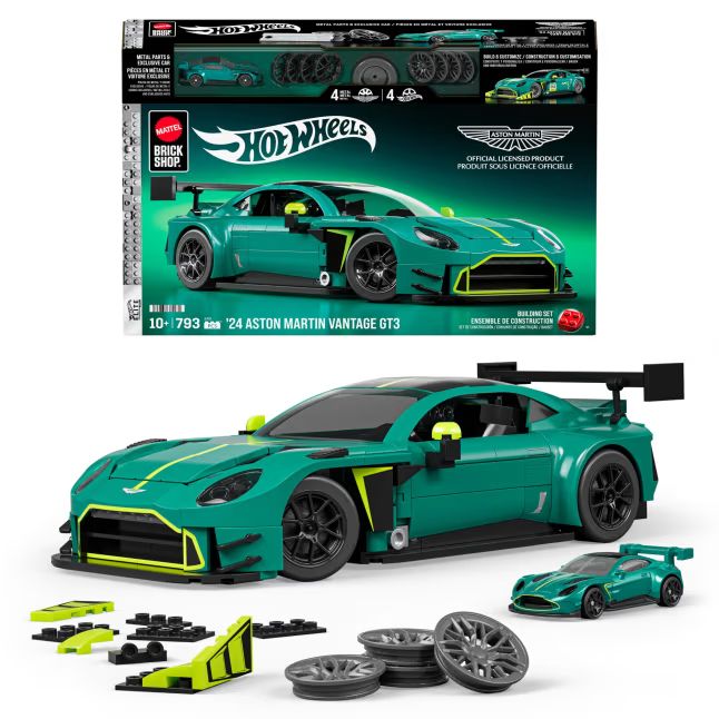 Mattel Brick Shop Hot Wheels Elite Aston Martin Vantage GT3 (Totalpris 749,-)