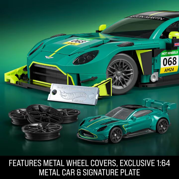 Mattel Brick Shop Hot Wheels Elite Aston Martin Vantage GT3 (Totalpris 749,-)