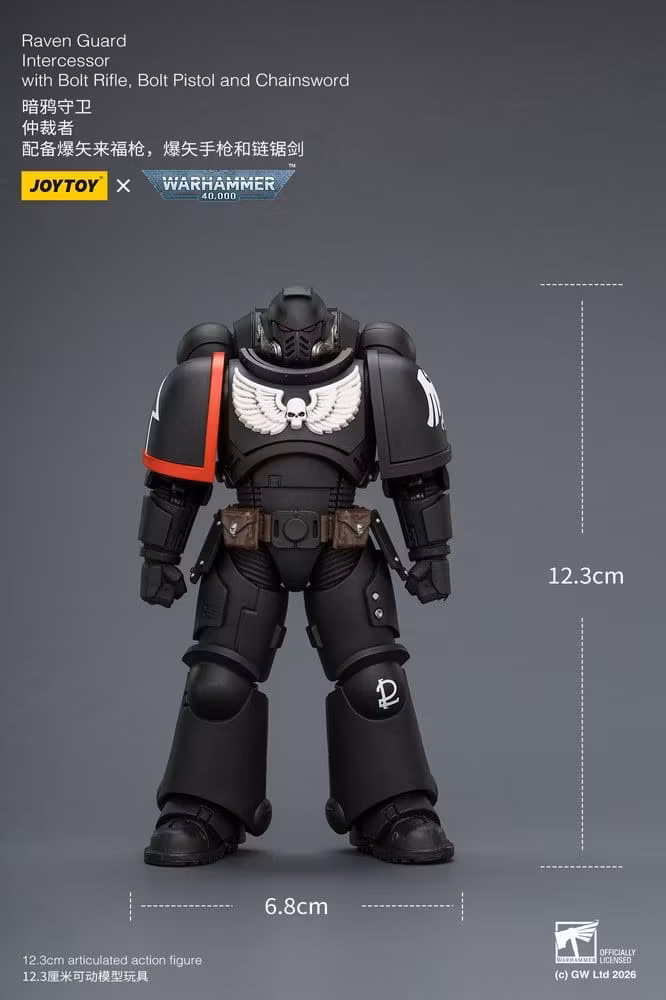 Warhammer 40,000 Action Figure Raven Guard Intercessor 12 cm (Totalpris 498,-)