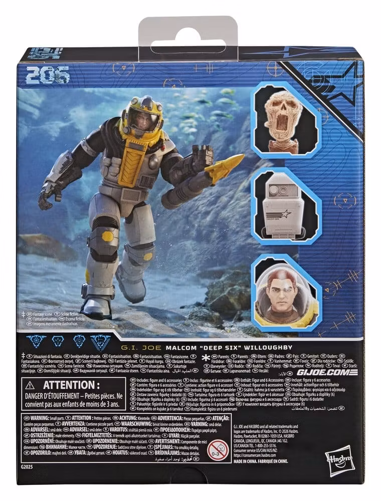 G.I. Joe Classified Series Deluxe Action Figure #206 Malcom "Deep Six" Willoughby 15 cm (Totalpris 569,-)