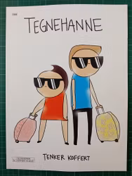 Tegnehanne tenker koffert
