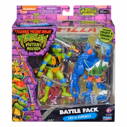 Teenage Mutant Ninja Turtles Action Figures Battle pack Leonardo vs. Super Fly 11 cm