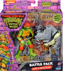 Teenage Mutant Ninja Turtles Action Figures Battle pack Raphael vs. Rocksteady 11 cm