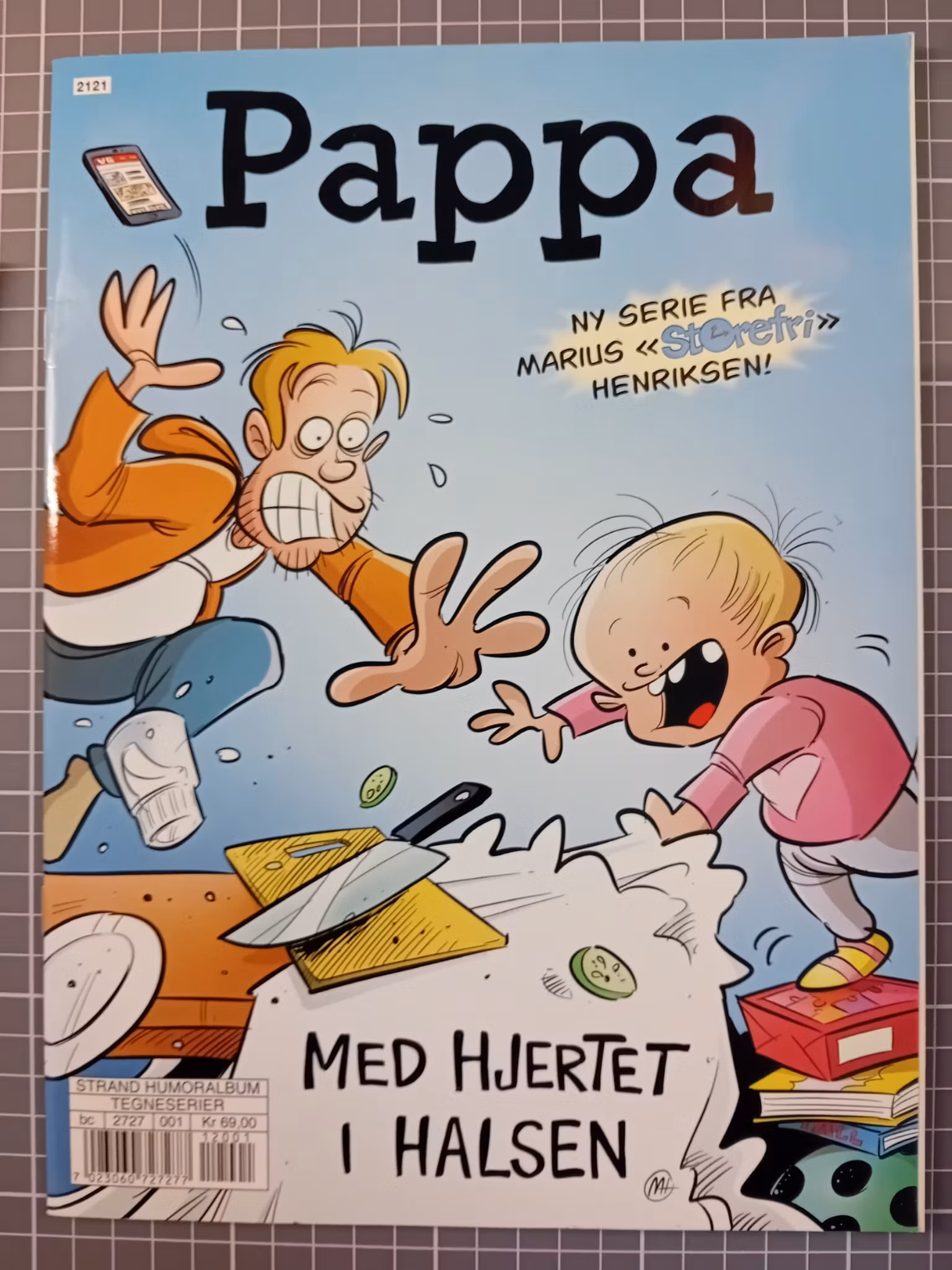 Pappa med hjerte i halsen m/tegning og autograf