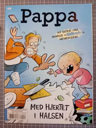 Pappa med hjerte i halsen m/tegning og autograf