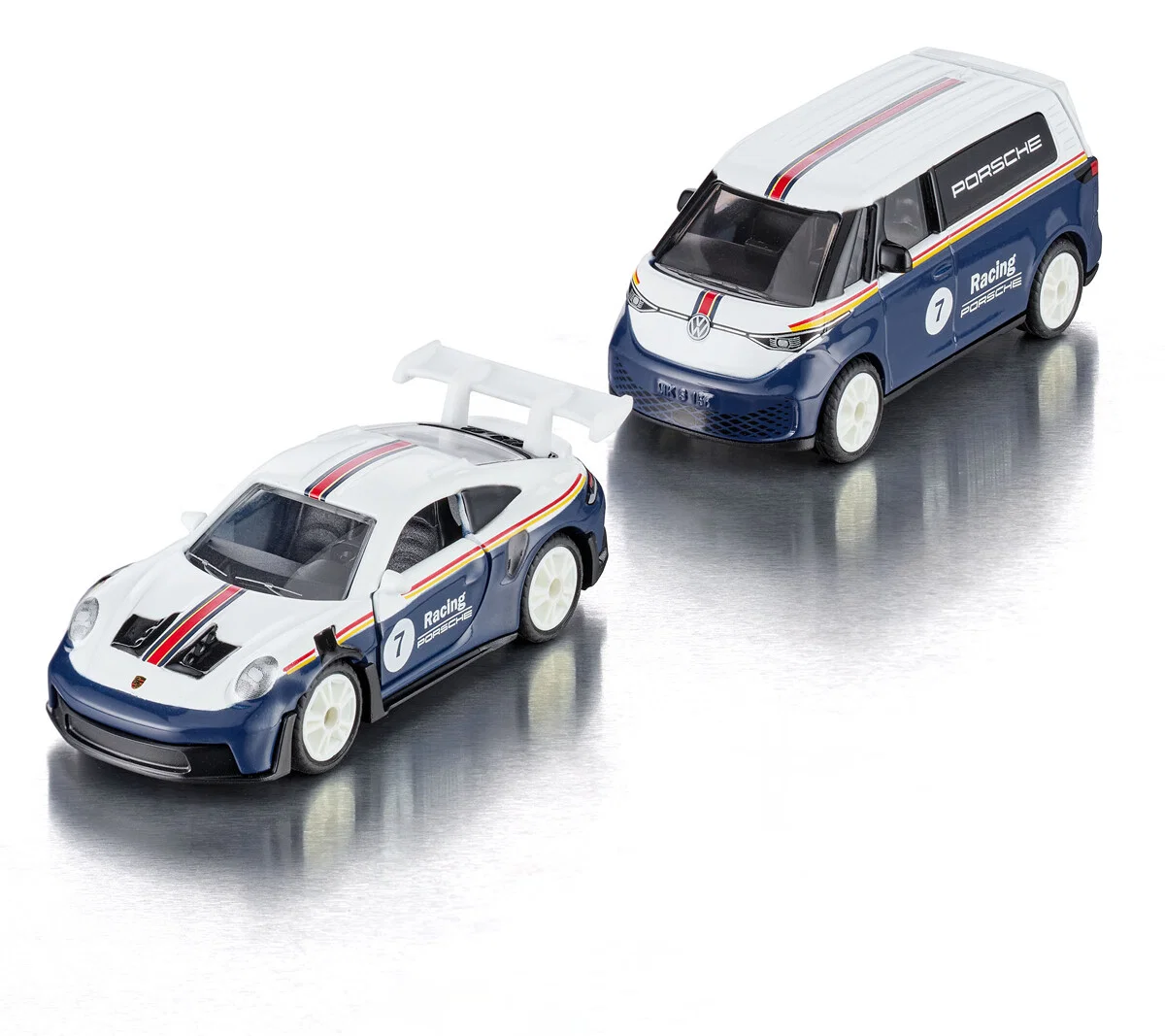 VW ID. Buzz med Porsche 911 GT3 RS 1:50