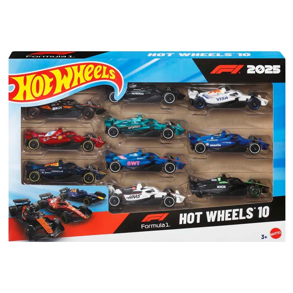 10-Pack F-1 Racing Hot Wheels 1:64