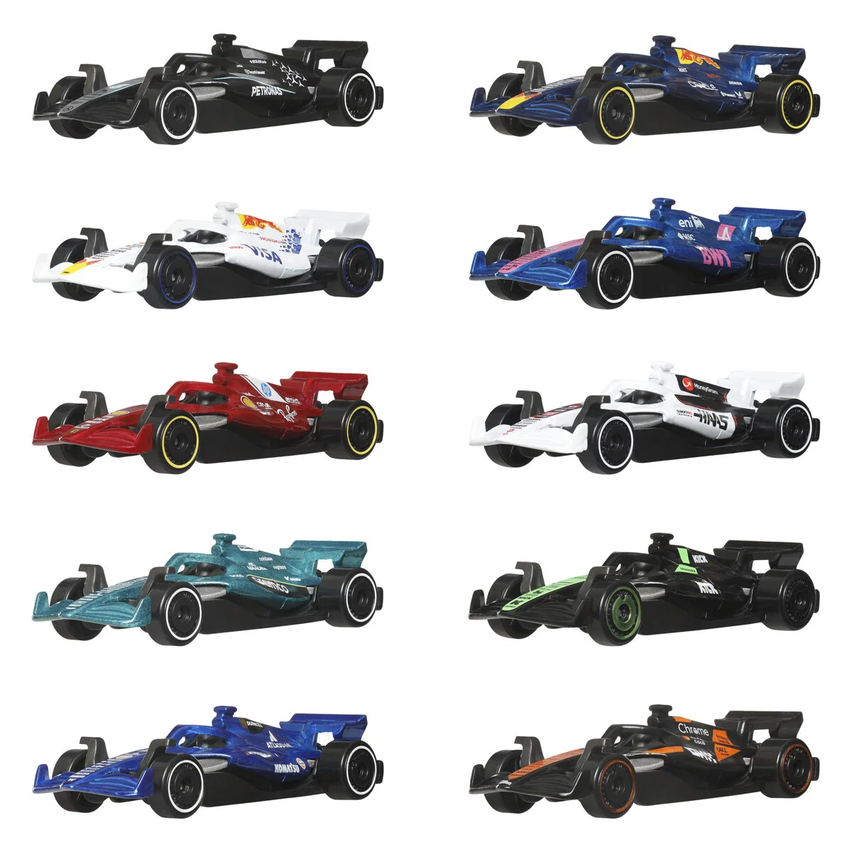 10-Pack F-1 Racing Hot Wheels 1:64