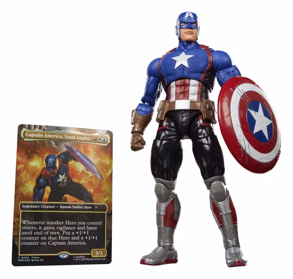 Marvel Legends Magic: The Gathering Marvel Legends Action Figure Captain America (Avengers: Twilight) 15 cm (plus Exclusive Foil Card) (Totalpris 649,-)