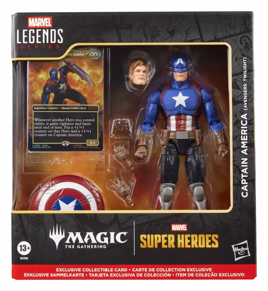 Marvel Legends Magic: The Gathering Marvel Legends Action Figure Captain America (Avengers: Twilight) 15 cm (plus Exclusive Foil Card) (Totalpris 649,-)