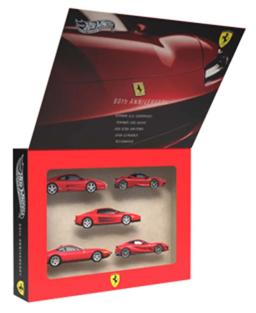 Ferrari 80th anniversary 1:64 5 pack (Totalpris 359,-) Hot Wheels