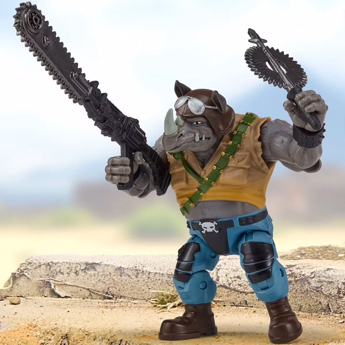 Teenage Mutant Ninja Turtles x G.I. Joe Crossover Classics Action Figure Rocksteady x Dreadnok Buzzer 12 cm