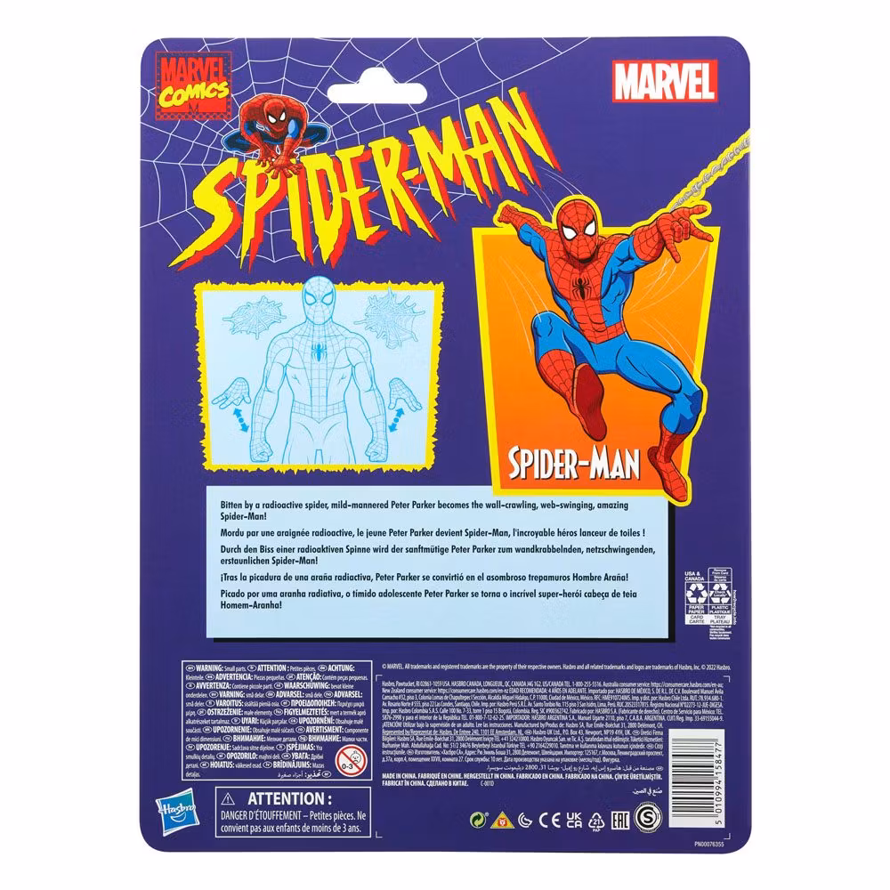 Spider-Man Marvel Legends Retro Action Figure Spider-Man 15 cm (Totalpris 429,-)