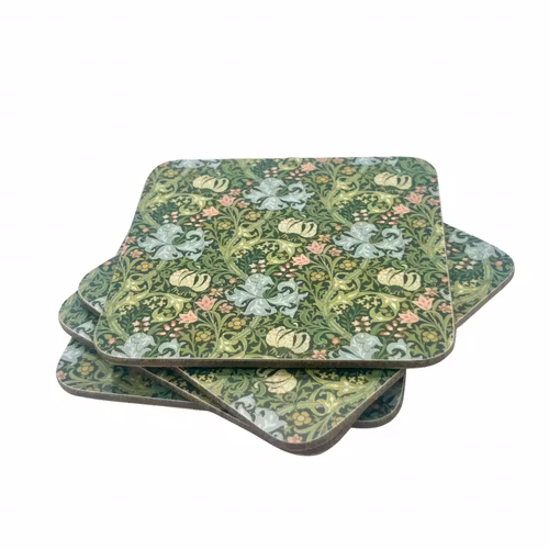 Glasunderlägg Golden Lily 4-pack