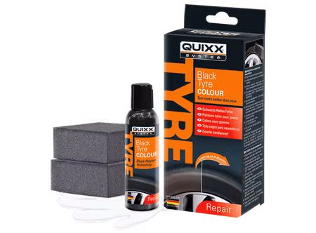Quixx Black Tyre Colour Sort dekkfarge som får dekksidene sorte