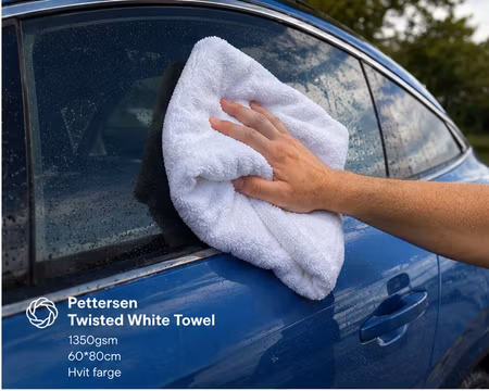 Pettersen Twisted White Towel 1350gsm