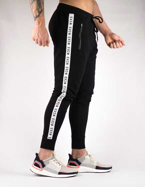 STRIPE JOGGERS - BLACK