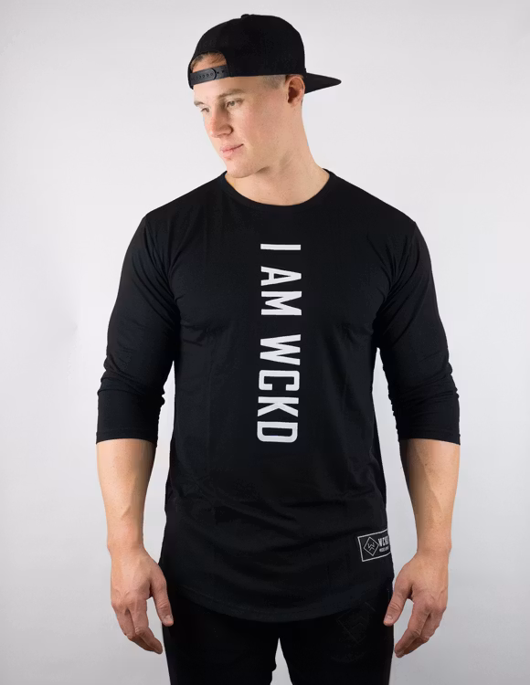 I AM WCKD 3/4 SLEEVE SHIRT