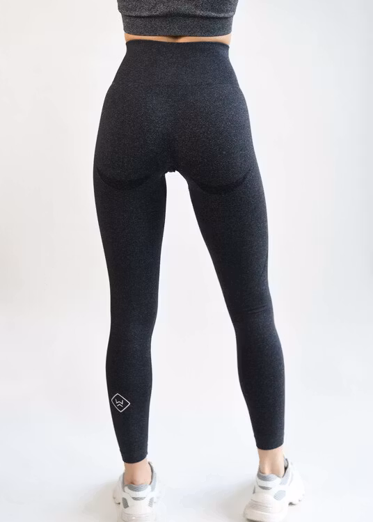 CURVED TIGHTS GRÅSVART